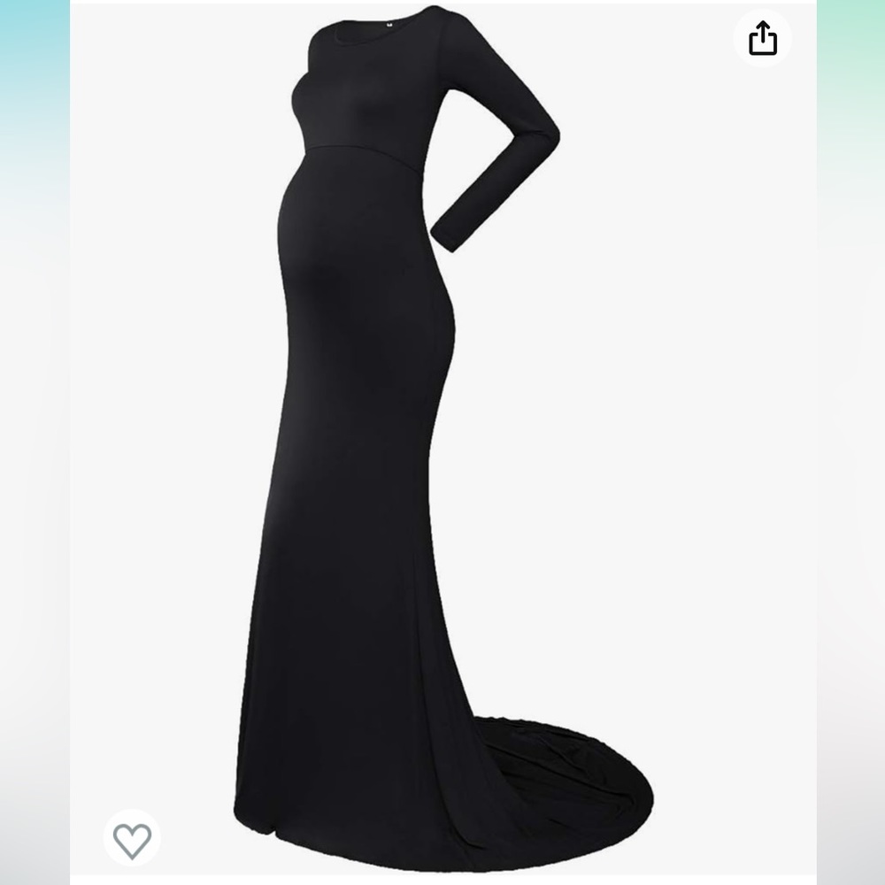 Black Maxi Maternity Dress